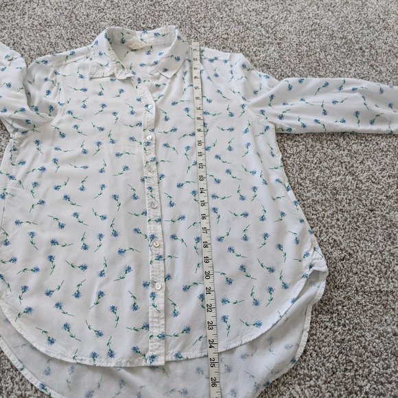 🛍️ BUNDLE ONLY | Jane and Delancey blue floral blouse small - Picture 9 of 11